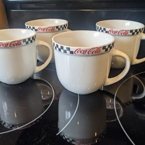2002 retro Coca Cola dinner style mugs